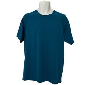 Fabletics Men’s Short Sleeve Turquoise Colored T-Shirt Size XL